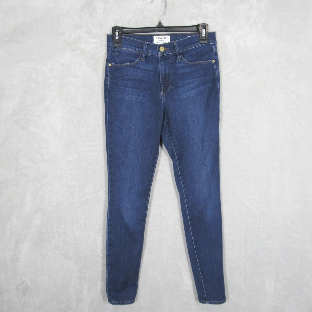 FRAME Denim Le High Skinny Jeans Women's Size 26 Dark Wash Stretch